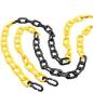 Preview: Kunststoff-Absperrkette 6 mm, gelb/schwarz, 3,0 m lang mit 2 Einhängehaken