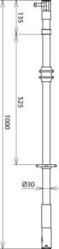 Schaltstange bis 36 kV, Länge 1000 mm, mit Steckkupplung