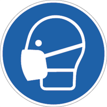 Schild "Maske benutzen" aus Kunststoff Ø 20,0 cm