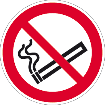 Schild "Rauchen verboten" aus Aluminium Ø 10,0 cm