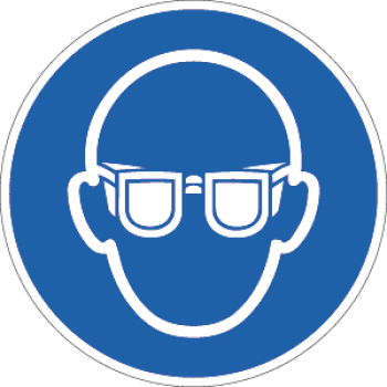 Schild "Augenschutz benutzen" aus Aluminium Ø 20,0 cm