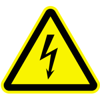 Schild "Blitzpfeil" aus Aluminium 10,0 cm Seitenlänge