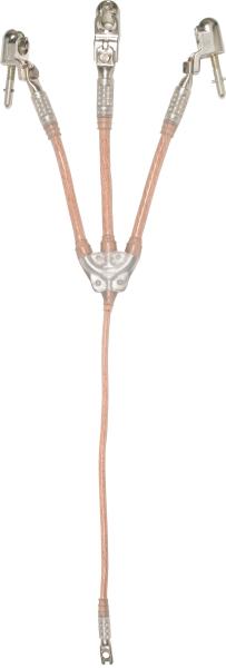 Erdungs- und Kurzschließvorrichtung, 25/25 mm² max. Kurzschlussstrom 4,9 kA/1s, f. Kugel-Ø 20 mm