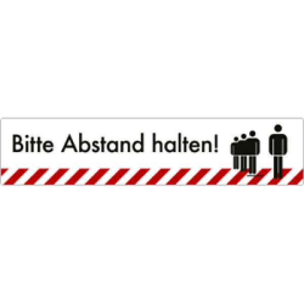 Fußbodenaufkleber "Bitte Abstand halten!", 200 x 900 mm