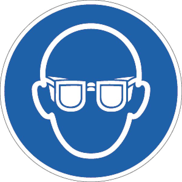 Schild "Augenschutz benutzen" aus Folie selbstklebend Ø 20,0 cm