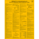 Sicherheitsaushang "Merkblatt für die Brandbekämpfung und technische Hilfeleistung im Bereich elektrischer Anlagen" VDE 0132 aus Kunststoff
